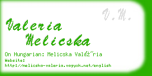 valeria melicska business card